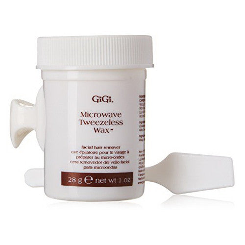 GiGi Microwave Tweezeless Wax Facial Hair Remover, 1 oz